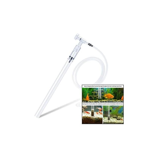 Memkey - Aquarium-Staubsauger, Aquarium-Kiesreiniger, Aquarium-Filter, Wasser, Kies, Sand (quetschfrei, manuell)