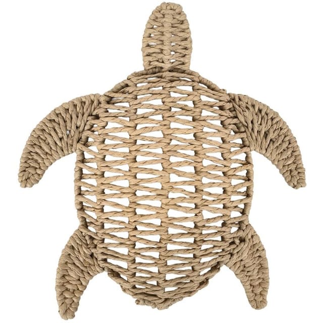 Schildkröten-Wanddekoration aus Weizenstroh – Natürlicher Stil für Gärten