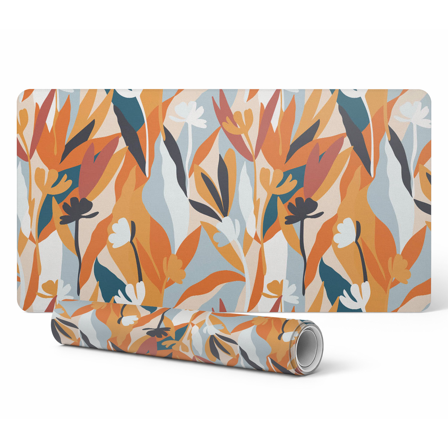 Designer-laptop-schutzunterlage Mit Abstraktem Blättermuster, 90 X 45 Cm