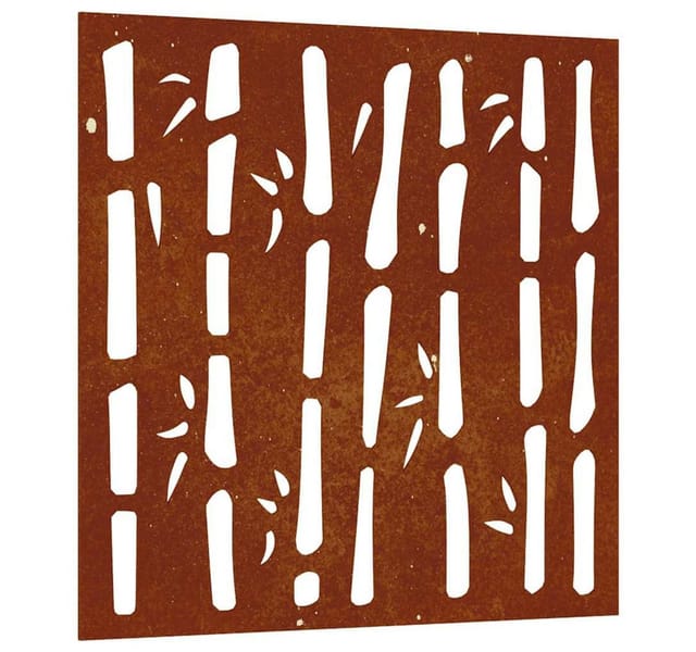 Garten-Wanddeko 55x55 cm Cortenstahl Bambus-Design Vidaxl