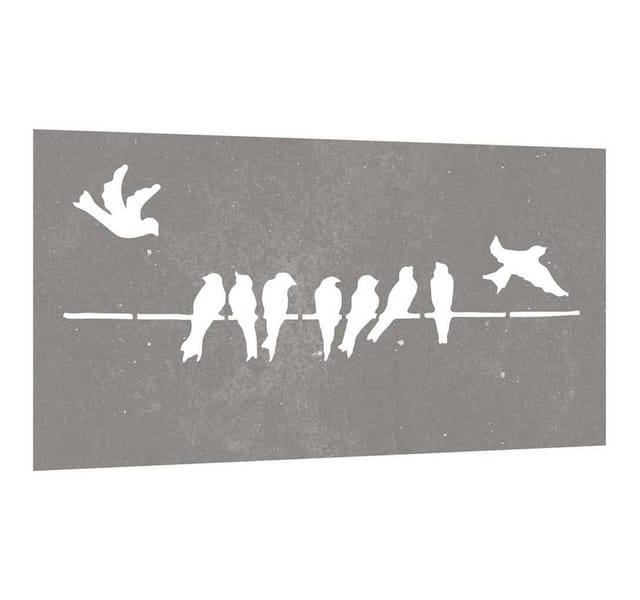 Garten-Wanddeko 105x55 cm Cortenstahl Vogel-Design Vidaxl