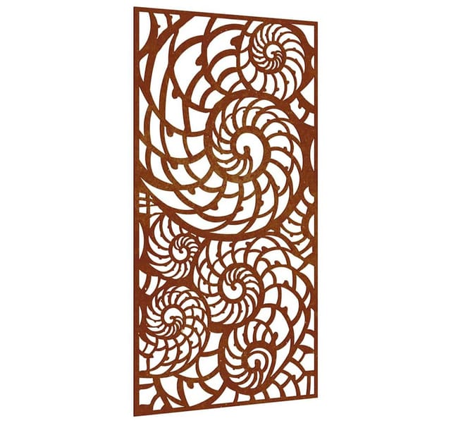 Garten-Wanddeko 105x55 cm Cortenstahl Muschel-Design vidaXL