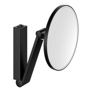 Keuco - Kosmetikspiegel - Kosmetik-Wandspiegel mit LED-Licht, schwarz matt 17612379004