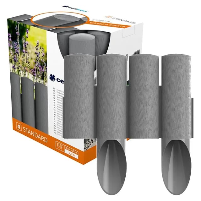 Kunststoff-Gartenpalisade, grafit, 2,4 m