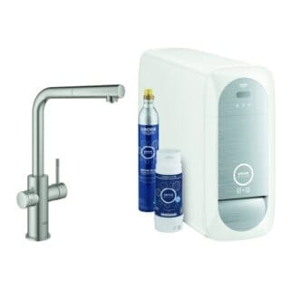 Blue Home - Spültischarmatur Connected, mit Kühleinheit und Wasserfilter, SuperSteel 31539DC0 - Grohe