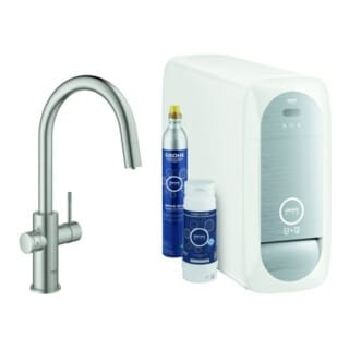 Blue Home - Spültischarmatur Connected, mit Kühleinheit und Wasserfilter, SuperSteel 31541DC0 - Grohe