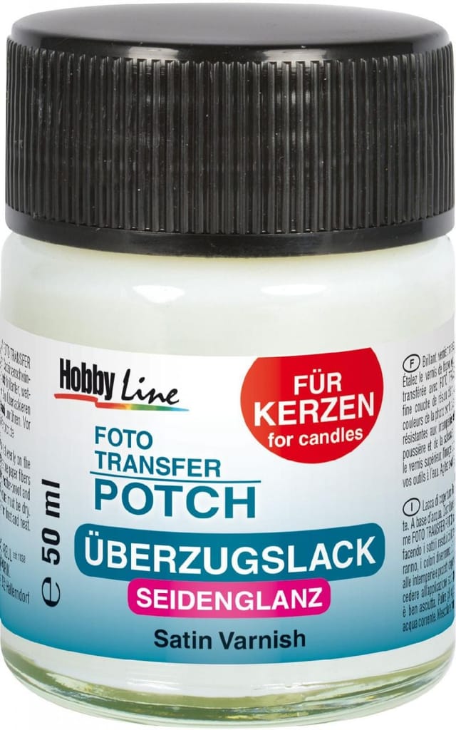 Foto Transfer Potch Überzugslack für Kerzen Seidenglanz 50 ml Verzierfarbe - Kreul
