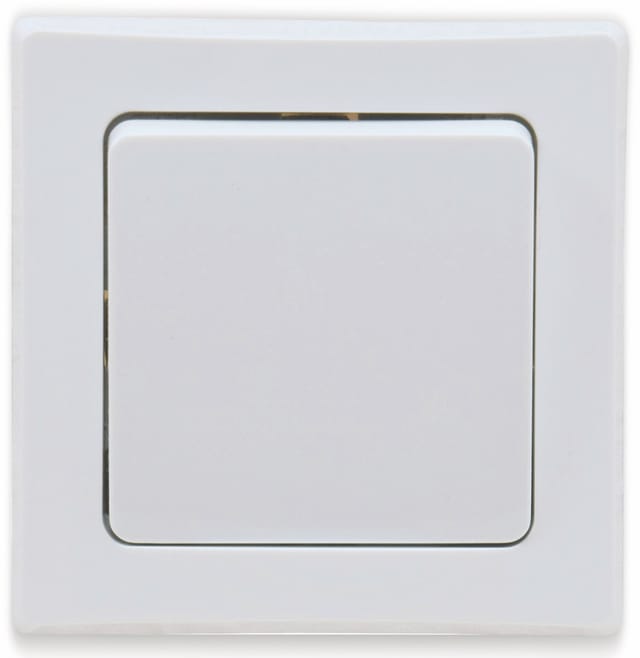 Wechselschalter Klemmanschluss, 10A/250V, 1-fach-Rahmen, weiß - Delphi
