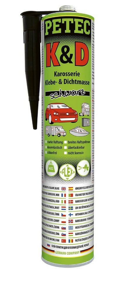 K+d Karosserie Kleb- Dichtmasse, schwarz,310ml