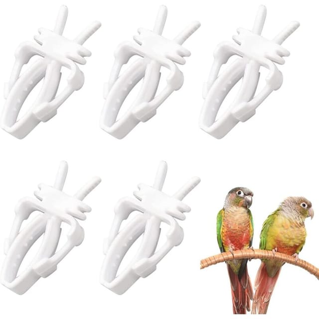 Vogel-Obst-Clip, Vogel-Papagei-Obst-Werkzeug, Vogelfutterhalter, Vogelkäfig-Futterspender, Vogelfutterspender, Vogelkäfig-Futterspender, 5 Stück