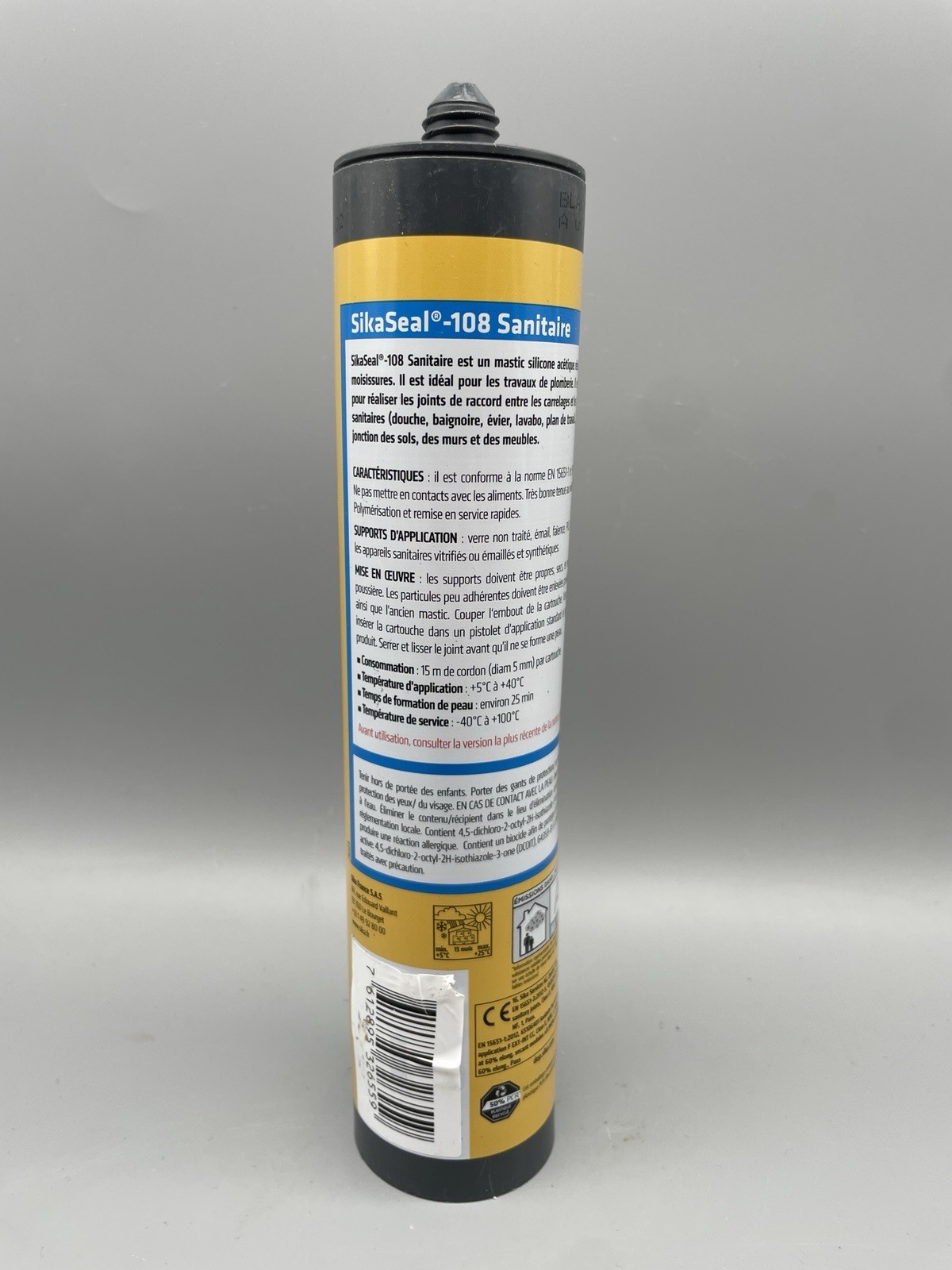 Seal 108 Sanitaire Silikondichtungsmasse - Weiß - 300ml - Sika Bild 2