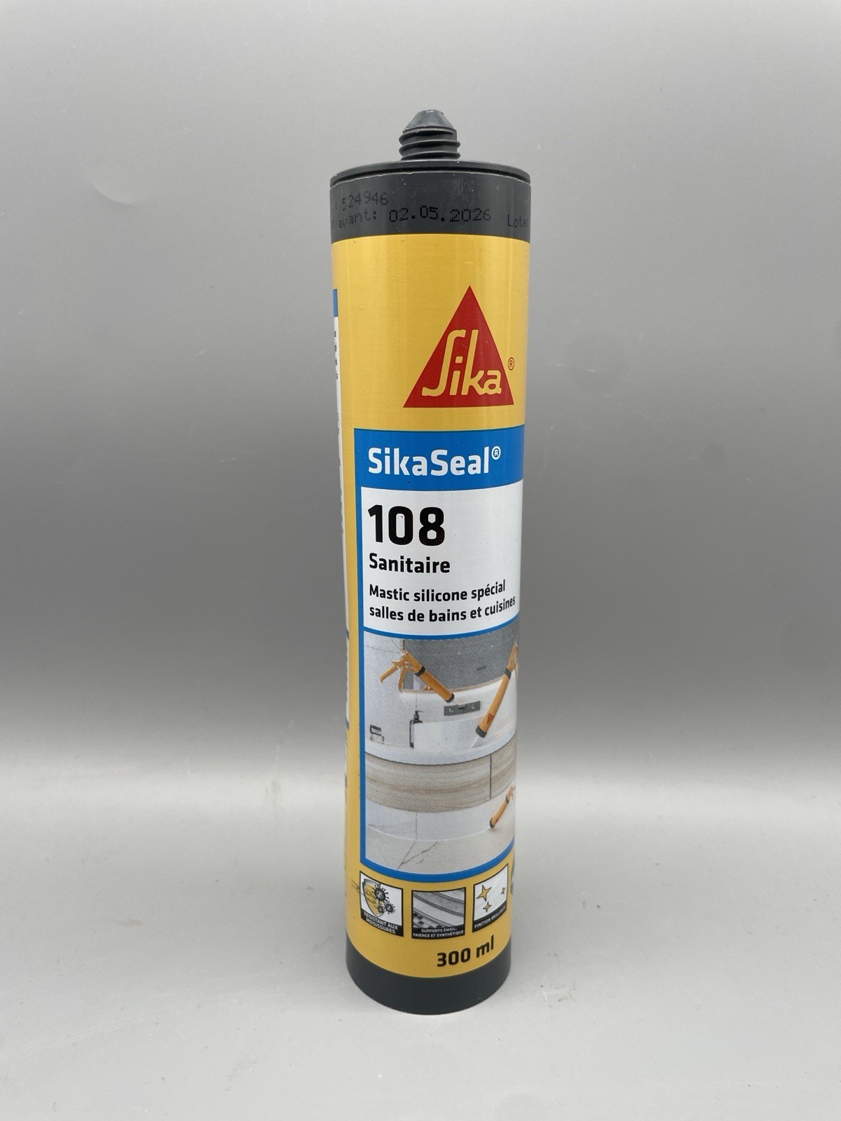 Seal 108 Sanitaire Silikondichtungsmasse - Weiß - 300ml - Sika Bild 3