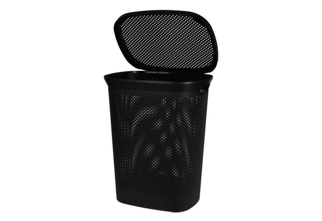 Wäschekorb + Deckel 60 Liter -027100100-Schwarz