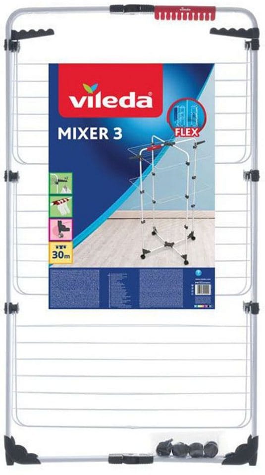 Vileda - Turmwäscheständer Mixer 3 Trockner Wäschetrockner Wäscheständer