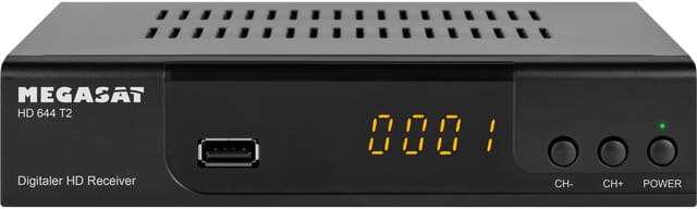 Receiver hd 644 T2, DVB-T2, Full-HD - Megasat