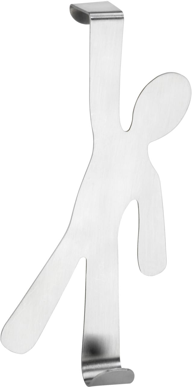 Wenko - Tür Haken Edelstahl Badezimmer Dusche Boy Handtuch Halter Jacken - silber matt