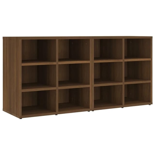 Schuhregale 2 Stk. Braun Eichen-Optik 52,5x30x50 cm - Vidaxl
