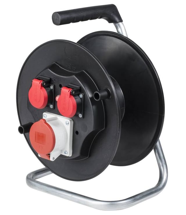 As-schwabe - CEE-Kunststoff-Leertrommel Ø285mm für ca. 25m Kabel IP44