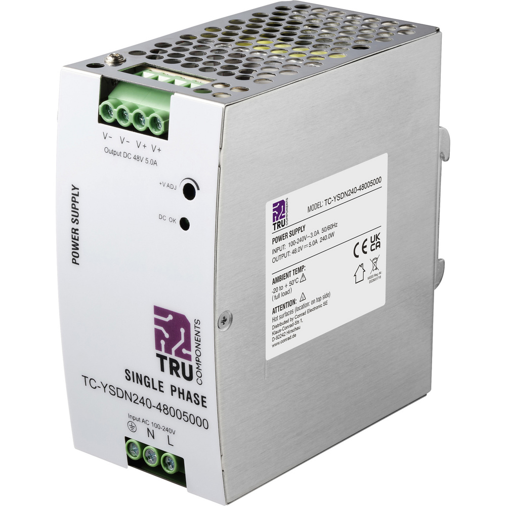Tru Components Tc-13807996 Hutschienen-netzteil (din-rail) 48 V/dc 5 A 240 W Anzahl Ausgänge:1 X I