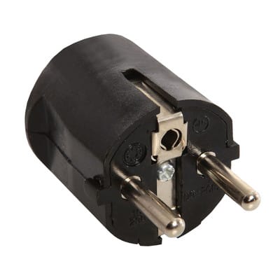 As Schwabe Schutz­kon­takt Win­kel­ste­cker, schwarz 45042