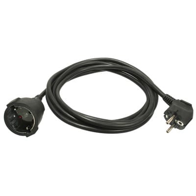 As-schwabe - as Schwabe 50312 Strom Verlängerungskabel Schwarz 3.00 m H05VV-F 3G 1,5 mm²