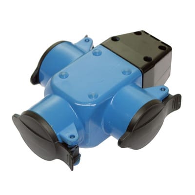 As Schwabe 60057 3fach-Kupplung Gummi 230 v Blau IP44
