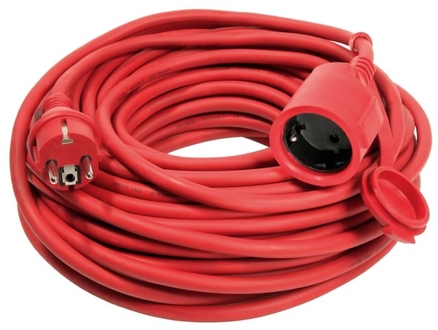As-schwabe - Verlängerungskabel 20 m Außenbereich IP44 Rot H05RR-F 3G1,5