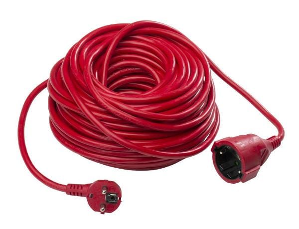 As-schwabe - Verlängerungskabel 50 m IP20 Rot Stromkabel H05VV-F 3G1,5