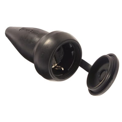 As Schwabe 60417 Schutzkontaktkupplung Vollgummi 230 v Schwarz IP44