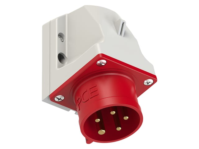 CEE-Wandgerätestecker 16A, 5-polig, 400V Twist, IP44 - Schraubklemmen