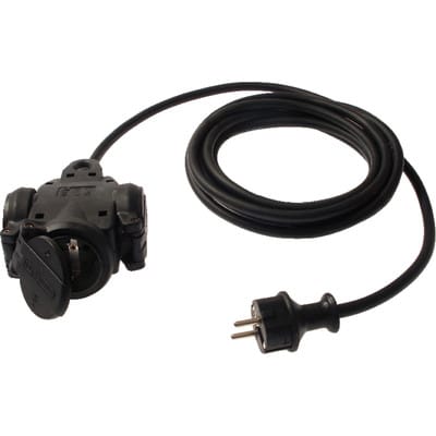 As-schwabe - as Schwabe 60450 Strom Verlängerungskabel 16 a Schwarz 30.00 cm H07RN-F 3G 1,5 mm²