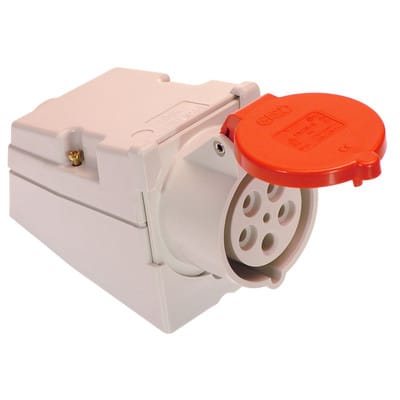 Pce cee Wandsteckdose 5-polig, 32 a, 400 v, IP44