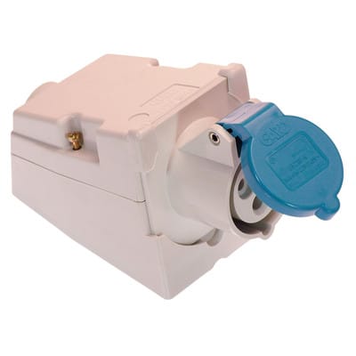 Cee Wanddose + Klappdeckel max. 2,5mm² 3-polig 230V 16A IP44