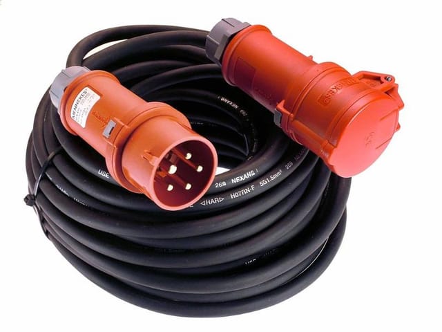 As-schwabe - as Schwabe 61335 Strom Verlängerungskabel 32 a Schwarz 5.00 m H07RN-F 5G 6 mm²