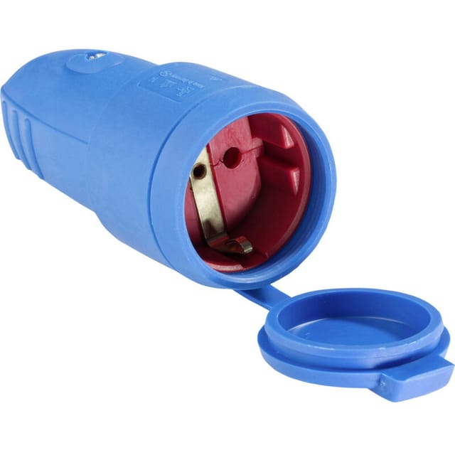 AS Schwabe 62411 Schutzkontaktkupplung Gummi 230 V Blau IP44