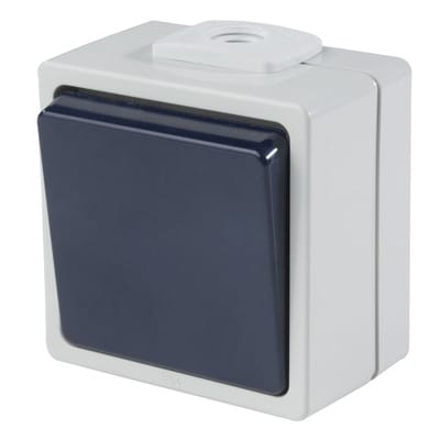 As Schwabe 62450 Aufputz-Schalter IP54 Grau