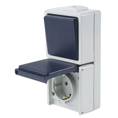 As Schwabe Kombination Aus/Wechselschalter/Steckdose 62455