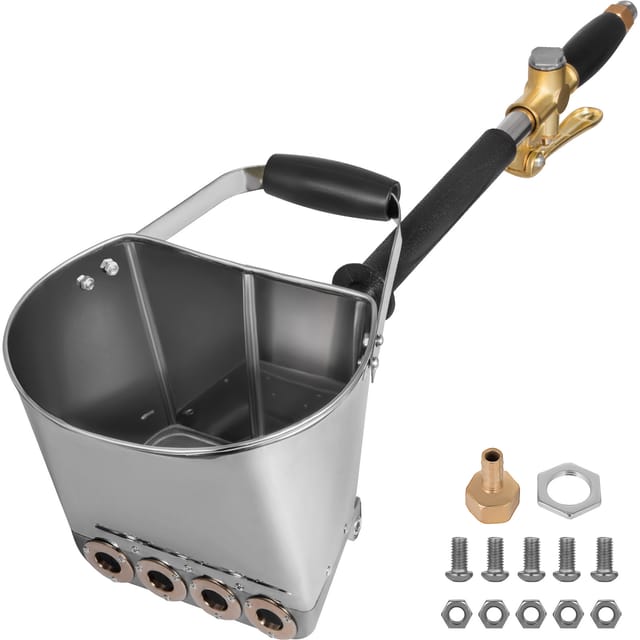 Putzwerfer 4 Jet, 4,6 Lb Berufswand Mörser Sprüher, Sprühpistole 35 X 20 X 25 Cm, Silber Stuck-sprühpistole 2,1 Kg, Für Wände Decken Zement Mörtel Sprühmaschine - Vevor