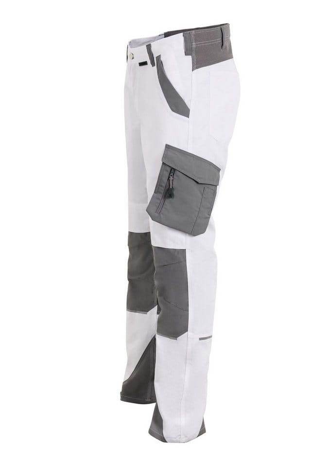 Arbeitshose Herren Bundhose weiß/zink Größe 110