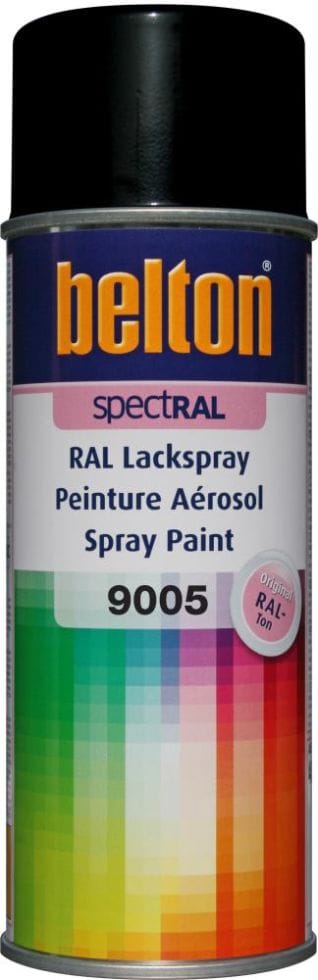 SpectRAL Lackspray 400 ml tiefschwarz Sprühlack Buntlack Spraylack - Belton