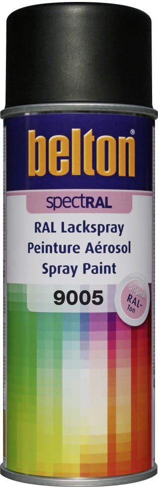 Belton - SpectRAL Lackspray 400 ml tiefschwarz matt Sprühlack Buntlack Spraylack