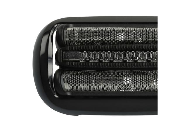 vhbw Scherkopf (1x Scherfolie, 1x Schermesser) kompatibel mit Braun 6012, 6020, 6040, 6045, 6072, 6075, 6090 Rasierer, Schwarz, Silber