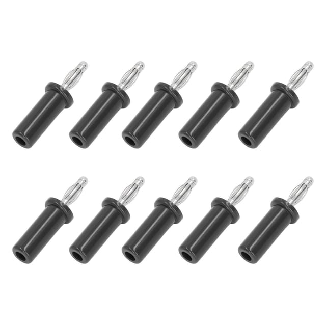 10 Stück Laternen-bananenstecker, Messing, Abs, Gelöteter Lautsprecheranschluss Für Elektronische Instrumente, 4 Mm, Schwarz