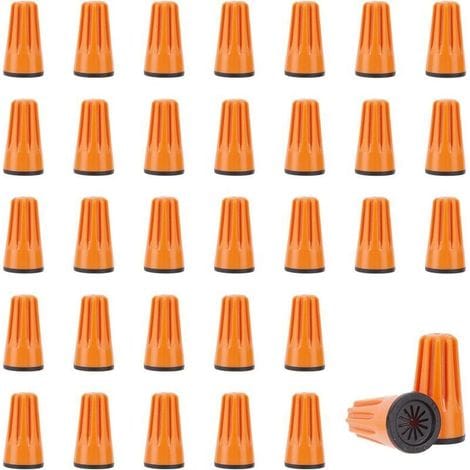 30 Stück Orangefarbene, Wasserdichte Elektrische Drahtkappen, Drahtverbinder, Schraubverbinder