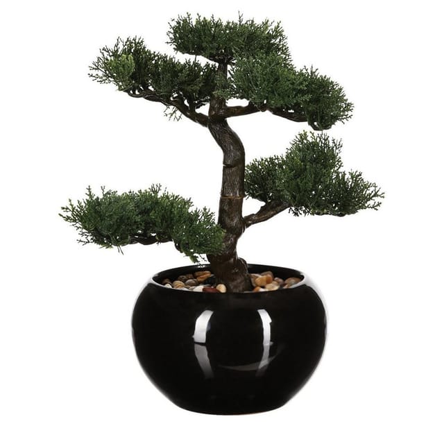 Atmosphera - Künstlicher Bonsai-Baum, exotische Blume in einer anderen Form ideal für Büro