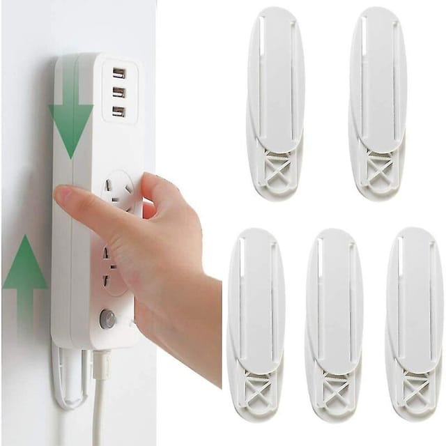 Aougo - Selbstklebende Wandhalterung für Steckdosenleisten, Mehrzweckhalterung für Wand-/Büro-Organizer, Steckdosenleisten-/WiFi- und