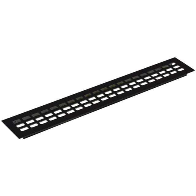 Vasalat - Lüftungsgitter Kühlschrank 1000x100 Mm, Einsteckbares Lüftungsblech - Auch Für Kleiderschränke & Türen, Aluminium Schwarz Eloxiert