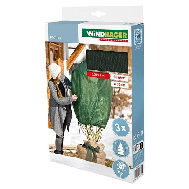 Windhager Rosenvlies-Haube 0,75 x 1 m, grün, 3 Stück Schutzvlies