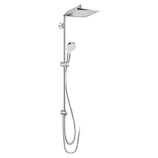 Crometta - Brausegarnitur e 240 Showerpipe für Renovierung, EcoSmart 9 l/min, verchromt 27289000 - Hansgrohe