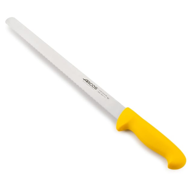 Konditormesser Arcos Farbe - Prof 293600 in Edelstahl Nitrum und mango ergonomisches gelbes Polypropylen und 35 cm Klinge, Vitrine